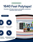 1 inch Electric Fence Polytape - 1640 Feet/500 Meter Length Drums - My Pet Command