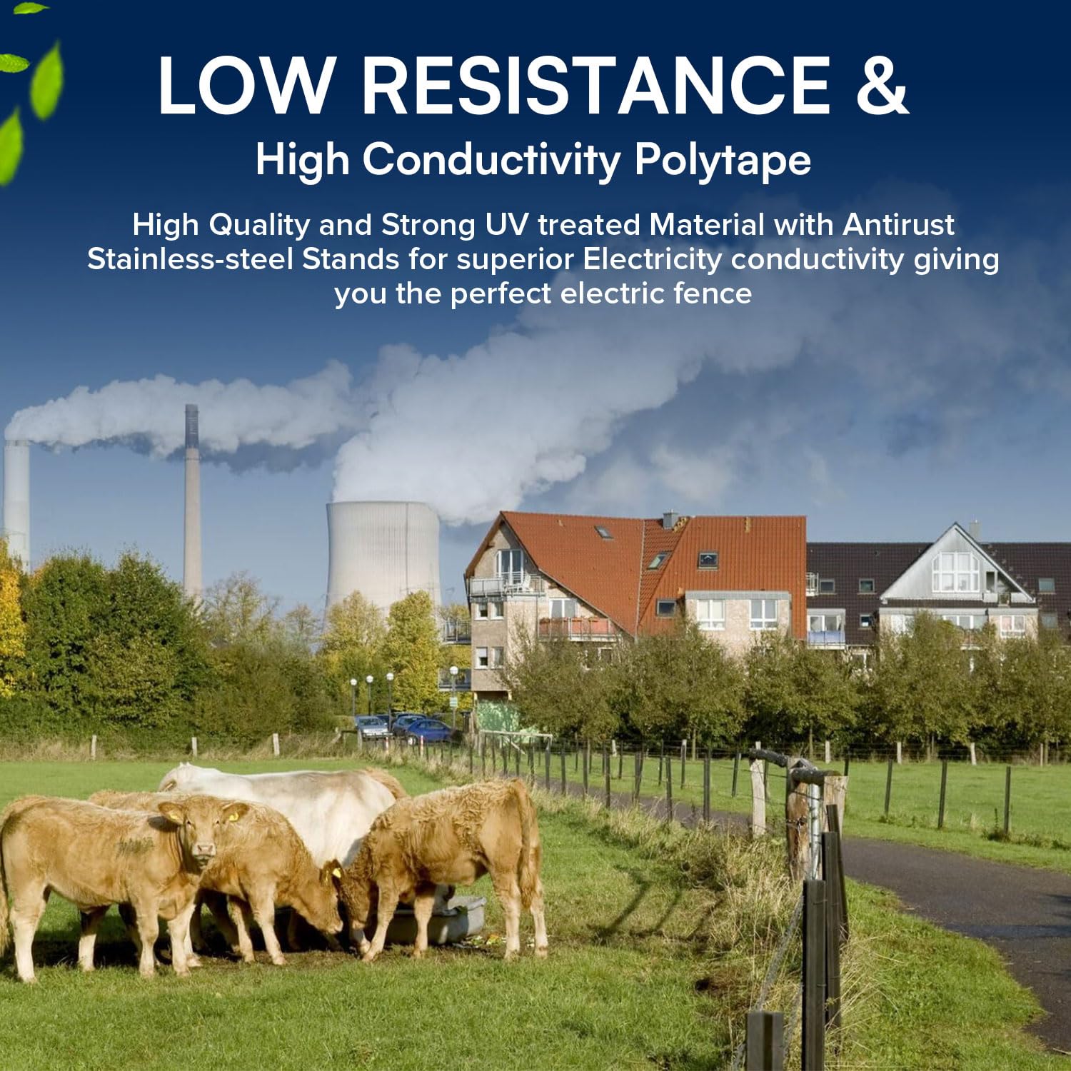 1 inch Electric Fence Polytape - 1640 Feet/500 Meter Length Drums - My Pet Command