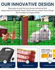Electric Fence Poultry Netting 49” x 164’ Pre-Assembled with 20 Posts,