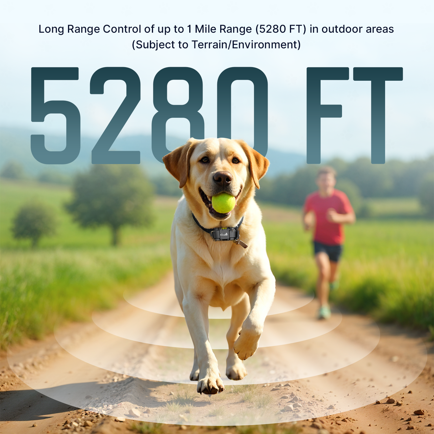 My Pet Command 1 Mile/5280 Ft Long Range Dog Training Collar Safe Shock Collar