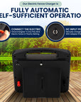Portable Solar Powered Energiser Charger for Electric Fence 2/3/6 Mile 0.2/0.25/0.5 Joules (9-11KV)