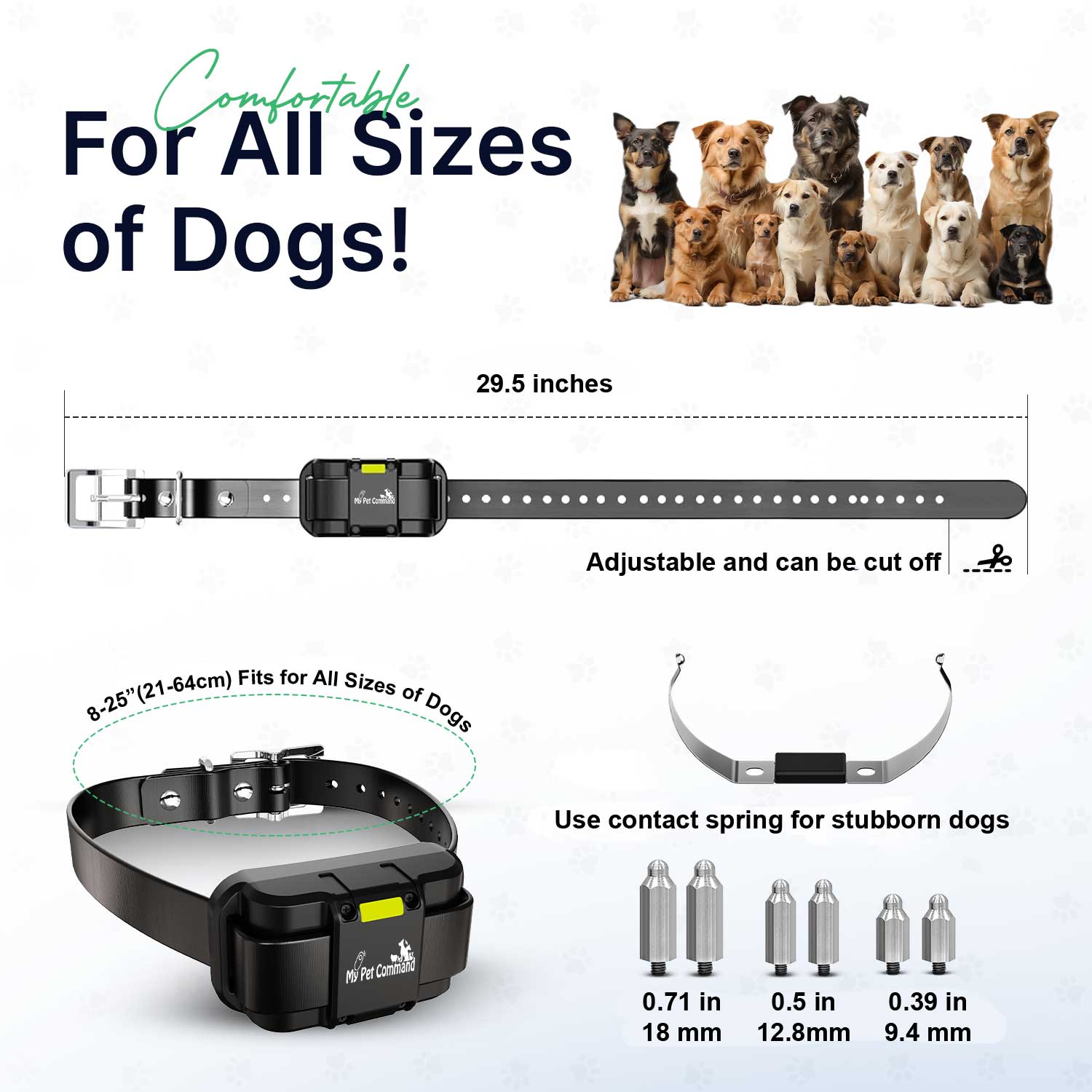 My Pet Command 1 Mile/5280 Ft Long Range Dog Training Collar Safe Shock Collar