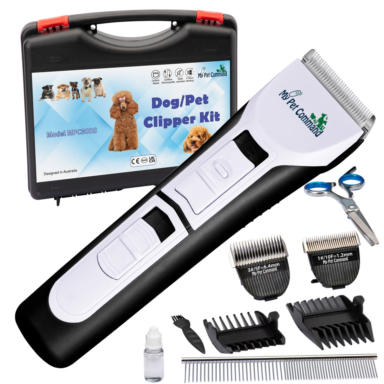 My Pet Command Professional Cordless  Dog Grooming Clipper Kit