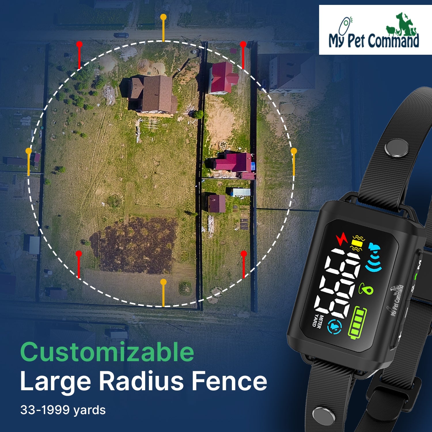 My Pet Command GPS Wireless Electric Dog Collar Fence System New Generation - My Pet Command