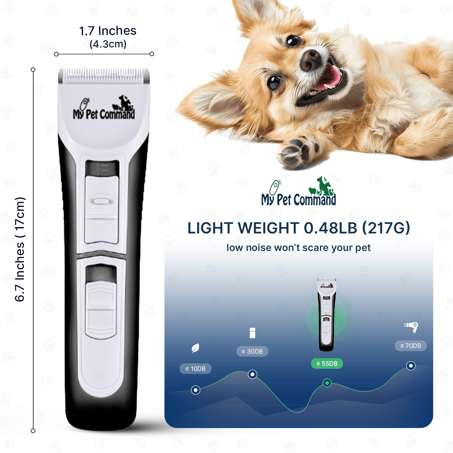 My Pet Command Professional Cordless Dog Grooming Clipper Kit - My Pet Command
