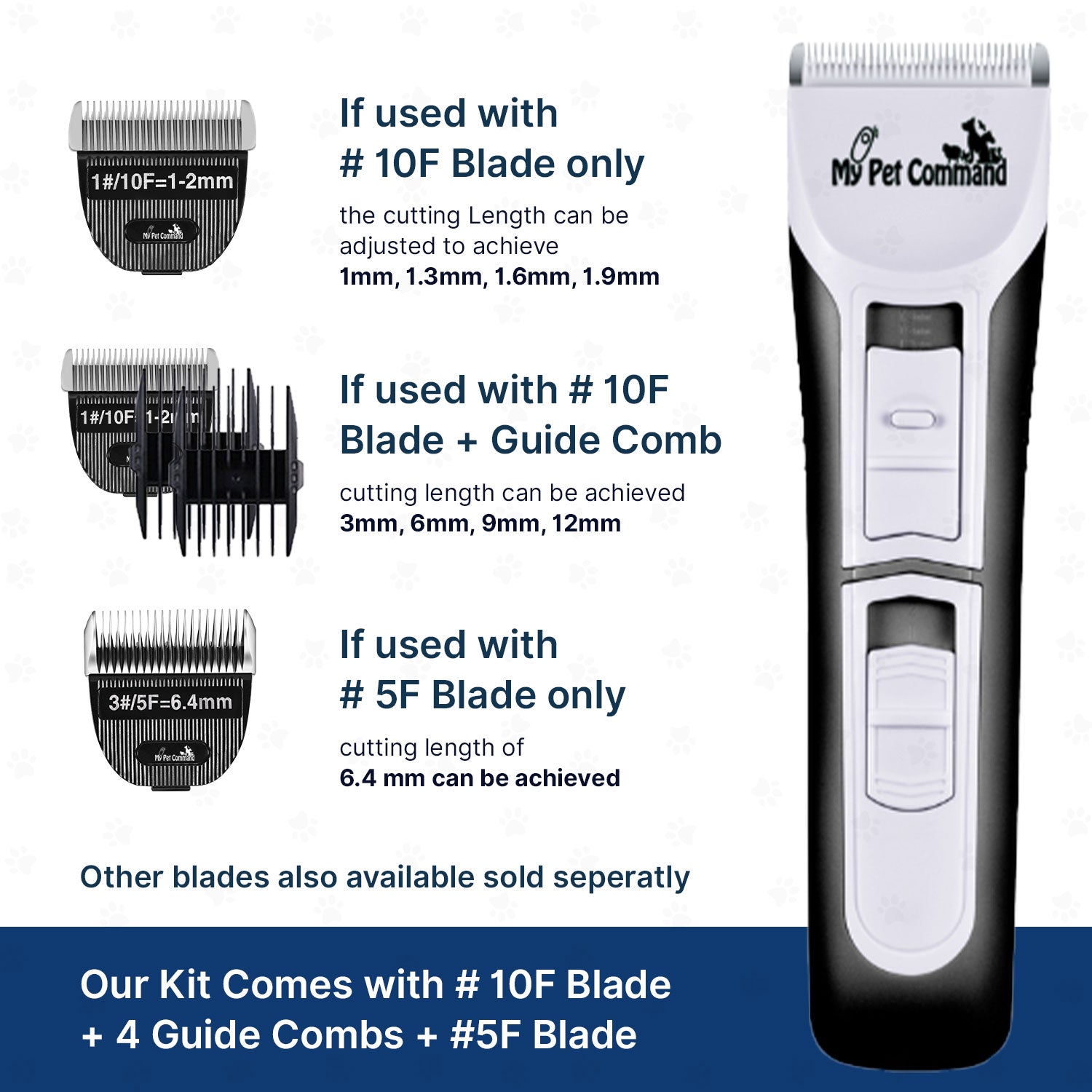My Pet Command Professional Cordless Dog Grooming Clipper Kit - My Pet Command