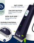Professional Livestock Clippers for Grooming, Lightweight, Powerful Due to Our Innovative Brushless Motor, Thick Coats Trimmer for Sheep, Horses, Pigs, Farm Animals and Large and XL Dogs (Rescued) - My Pet Command