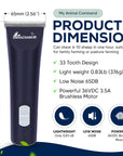 Professional Livestock Clippers for Grooming, Lightweight, Powerful Due to Our Innovative Brushless Motor, Thick Coats Trimmer for Sheep, Horses, Pigs, Farm Animals and Large and XL Dogs (Rescued) - My Pet Command