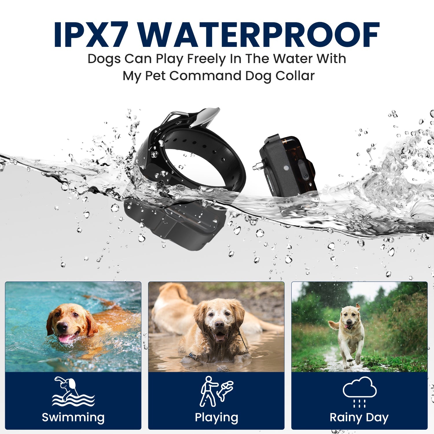 My Pet Command 1.25 Mile (6600 Ft) Dog Training Collar Safe Dog Shock Collar with Remote - My Pet Command