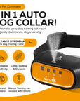 Safe 2 in 1 Auto Citronella Spray Anti Bark Dog Training Collar with Remote