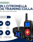 0.5 Mile Range Citronella No Shock Dog Training Collar with Remote, Vibration, Spray, Tone and Light - My Pet Command