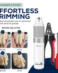 My Pet Command Cordless Dog Nail Grinder Low Noise for Dogs and Cats, Variable Speed Rechargeable - My Pet Command