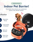 My Pet Command, Indoor Pet Barrier with Adjustable Range, Static and Tone Correction, Hidden Fence for Dogs - My Pet Command