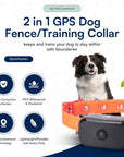 2 in 1 Wireless GPS Dog Shock Collar Fence/Training Collar - My Pet Command