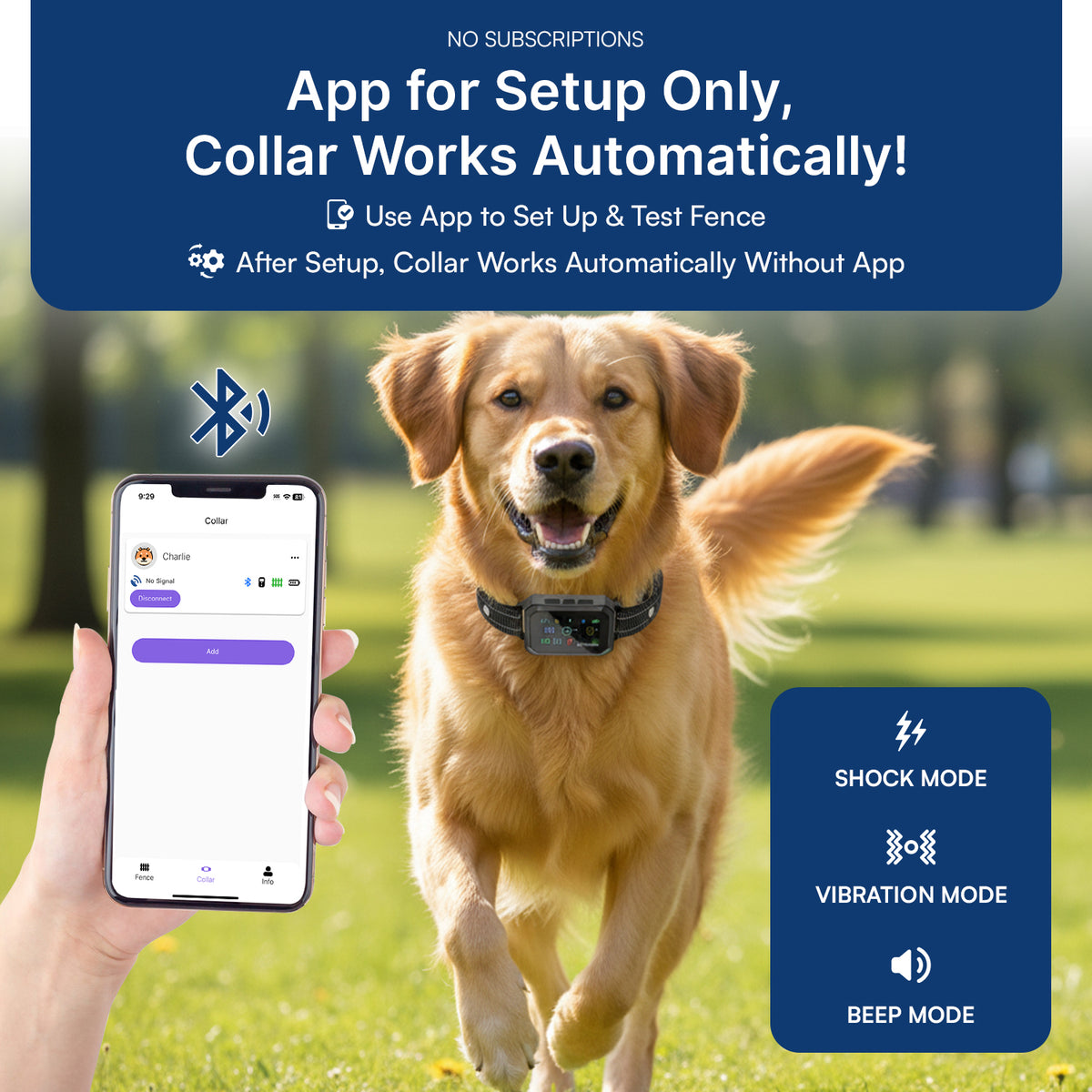 Begcommand For Dogs My Pet Command 2-in-1 Smart GPS Wireless Dog Fence & Training Collar