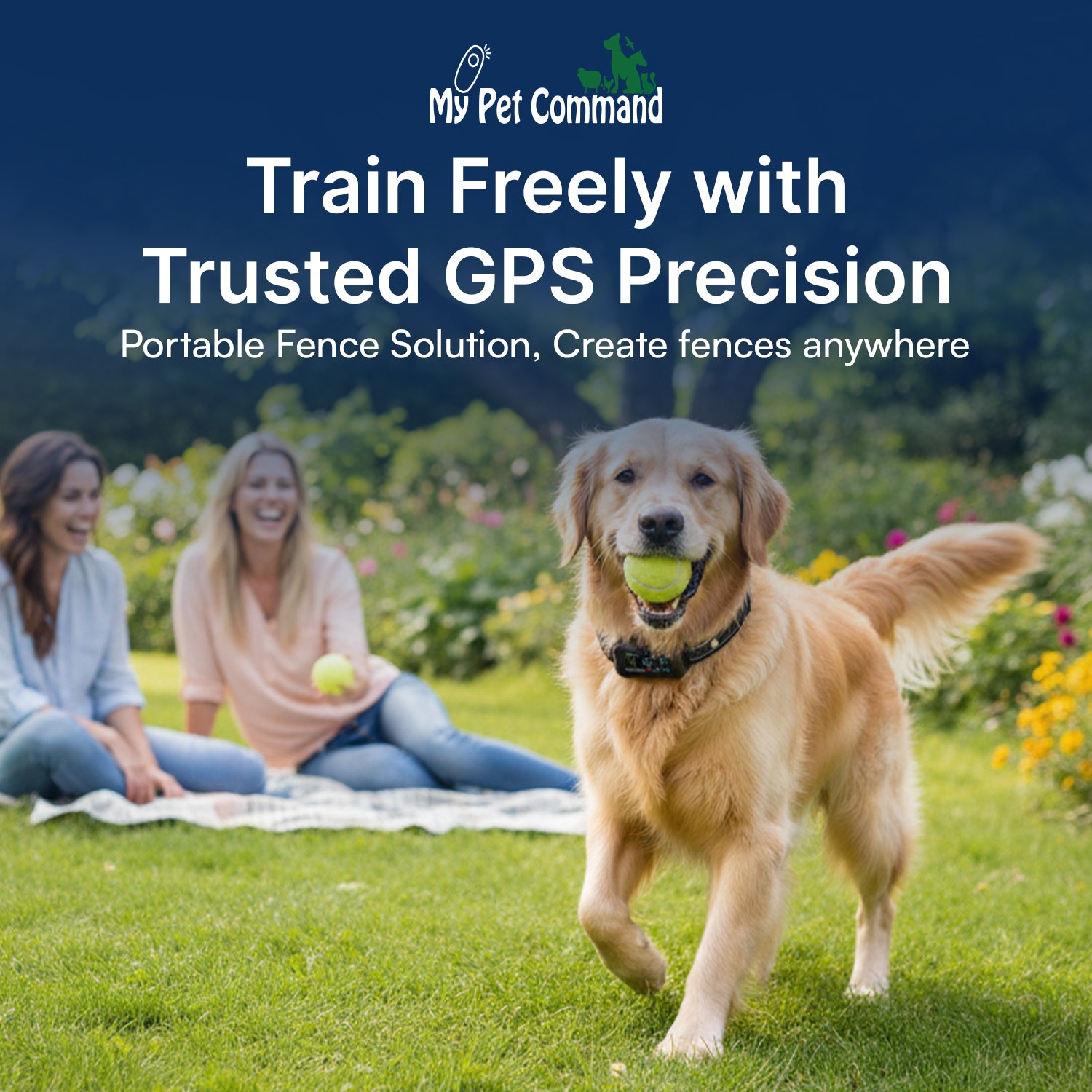 My Pet Command 2-in-1 Smart Wireless GPS Dog Fence and Training Shock Collar