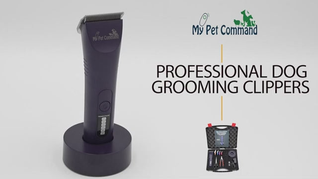 Cordless Professional Dog Grooming Clippers Kit for Pets with Heavy Duty Blades