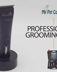 Cordless Professional Dog Grooming Clippers Kit for Pets with Heavy Duty Blades