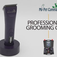 Cordless Professional Dog Grooming Clippers Kit for Pets with Heavy Duty Blades