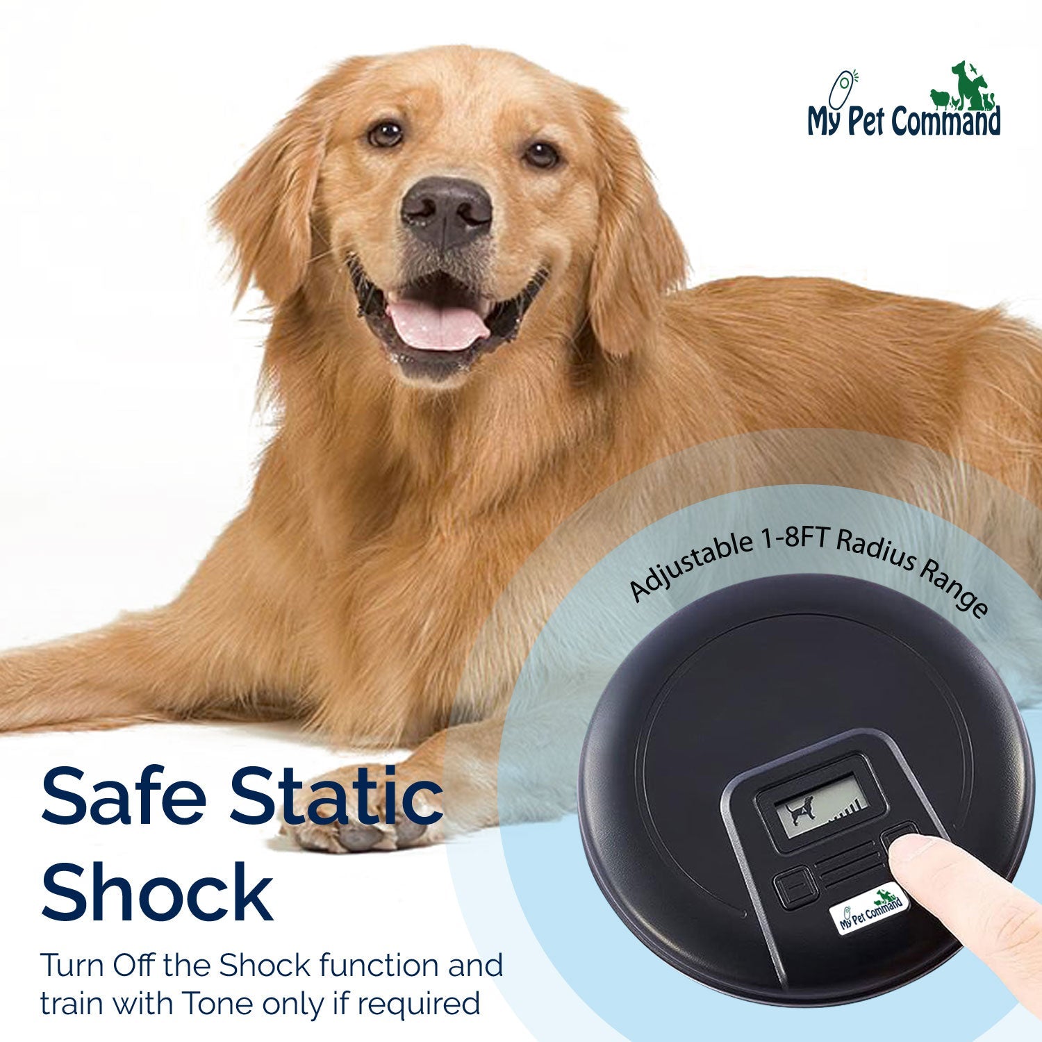 Wireless Indoor Pet Barrier, Static Shock and Tone Correction, Hidden Fence for Dogs with Collar