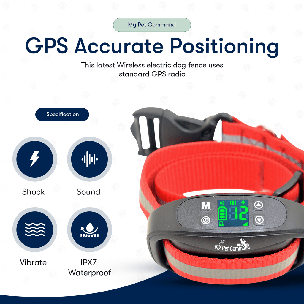 Wireless Electric GPS Dog Fence with Shock Collar Boundary/Containme