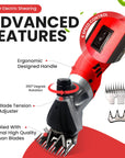 SHEEP SHEARS PRO 110V 500W PROFESSIONAL HEAVY DUTY ELECTRIC SHEARING CLIPPERS WITH 6 SPEED FOR SHEEP - My Pet Command